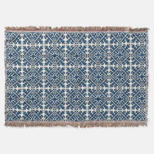 Mediterranean Tiles, Portuguese, Azulejo, Majolica Throw Blanket
