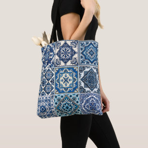 Mediterranean Tiles, Portuguese, Azulejo, Majolica Tote Bag