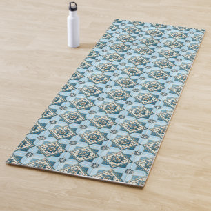 Mediterranean Tiles, Portuguese, Azulejo, Majolica Yoga Mat