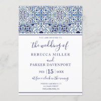 Mediterranean Tiles Wedding invitation
