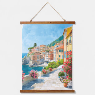 Mediterranean Town Hanging Tapestry