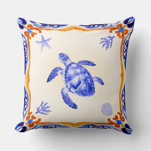 Mediterranean Turtle Cushion