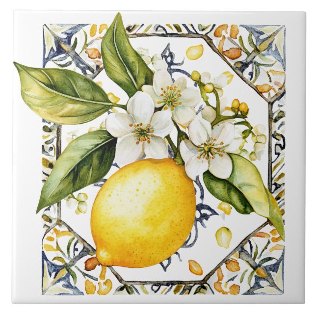 Mediterranean Tuscany Lemon Rustic Ceramic Tile (Front)