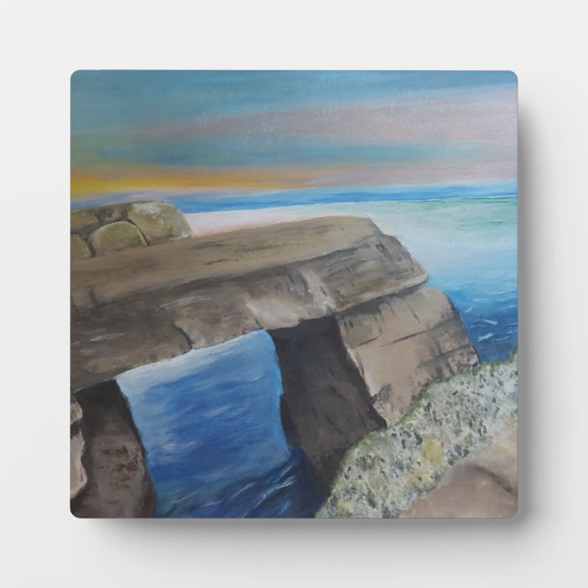 Mediterranean view Tabletop Plaque with Easel (Front)