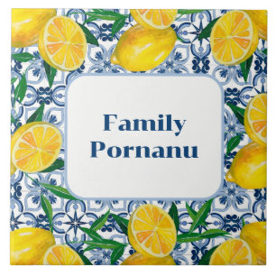 Mediterranean Warmth Personalised Charm Portugal  Ceramic Tile