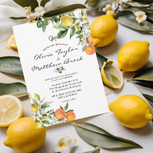  Mediterranean Wedding Elegant Watercolor Cutrus Invitation