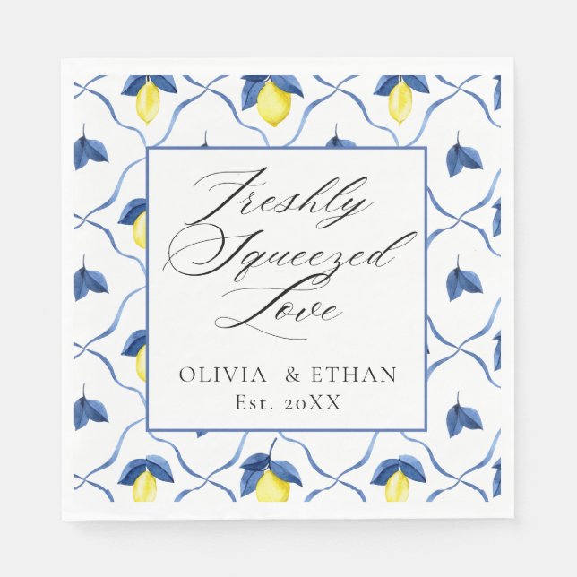 Mediterranean Wedding Napkin (Front)