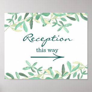 Mediterranean Wedding Reception Sign