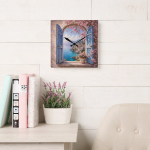 Mediterranean Window Wall Clock