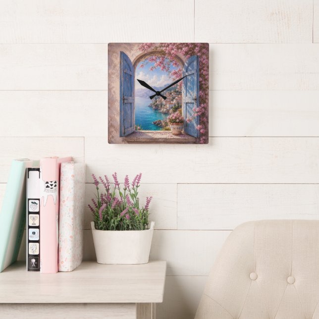Mediterranean Window Wall Clock (Reading Room)