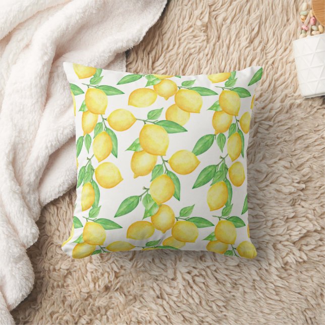 Mediterrenean Citrus Lemon pattern Cushion (Blanket)