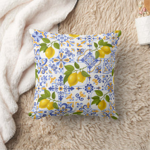 Mediterrenean Citrus Lemon pattern Cushion