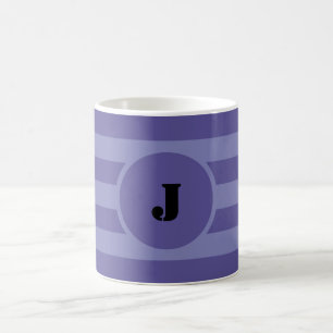 Medium and Light Purple Stripes Coffee Mug