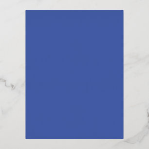 Medium Blue #445EAA, Faded Blue Foil Holiday Postcard