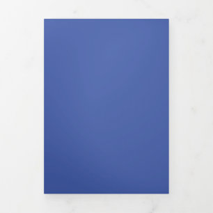 Medium Blue #445EAA, Faded Blue Tri-Fold Holiday Card