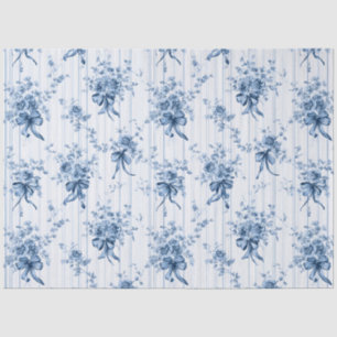 Medium Blue and White Coquette Tissue Paper