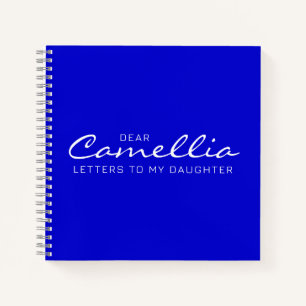 Medium Blue Dear Daughter Letters Keepsake Chic Notebook
