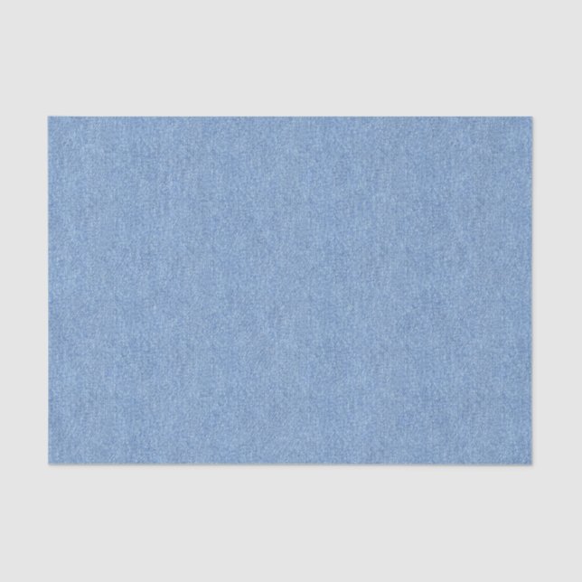 Medium Blue Denim Texture Tissue Paper (Front)