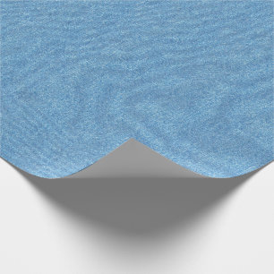 Medium Blue Denim Texture Wrapping Paper