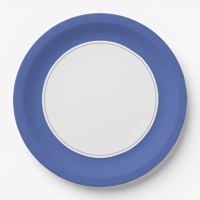 Medium Blue Paper Plates (Front)