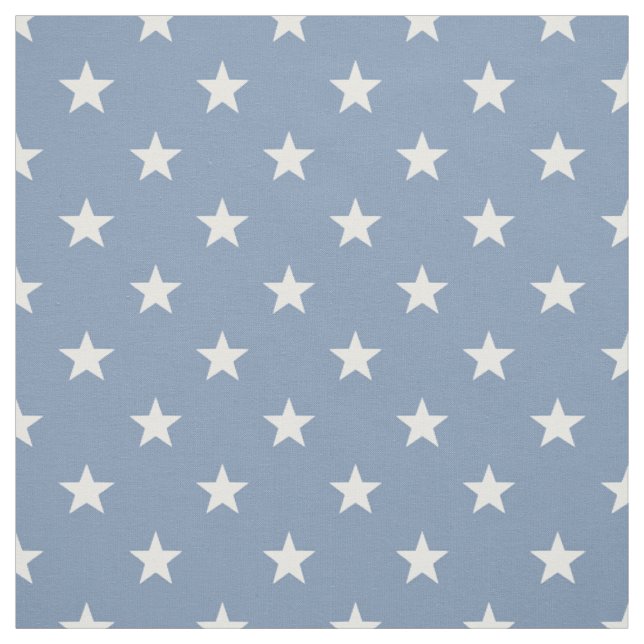 Medium Blue White Stars (small scale) Fabric (Swatch)