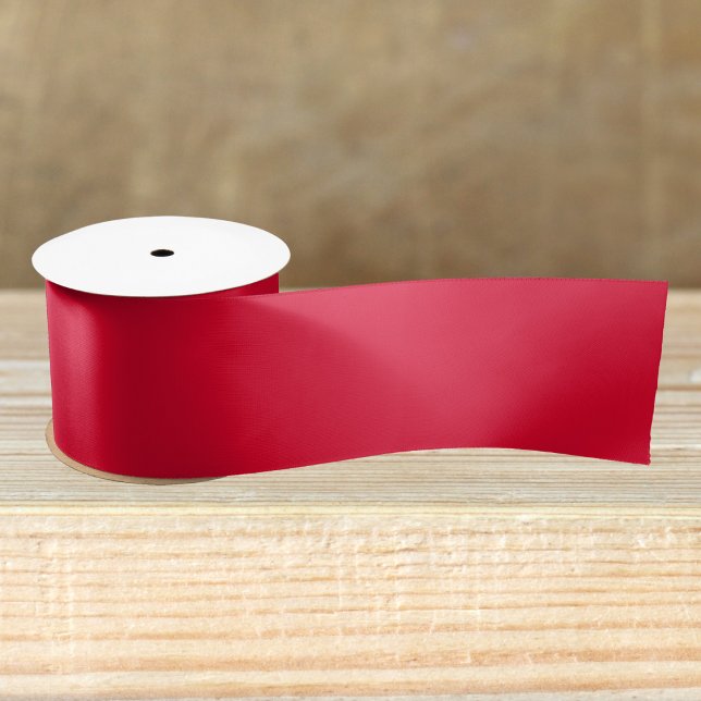 Medium Candy Apple Red Solid Colour Satin Ribbon (Creator Uploaded)