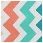 Medium Chevron Stripes Blue Coral Teal