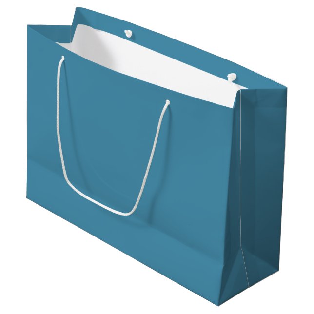 Medium Cyan Blue Large Gift Bag (Front Angled)
