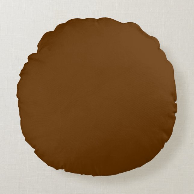 medium dark brown solid plain pillow (Front)