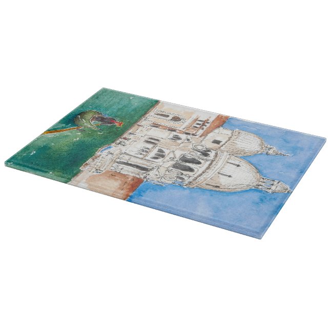 Medium Decorative Glass Cutting Board (Corner)