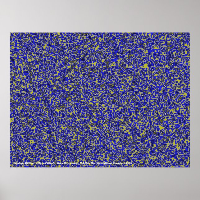 Medium Difficulty Maze #08bg Poster (Front)