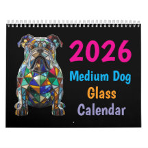 Medium Dog Glass Calendar