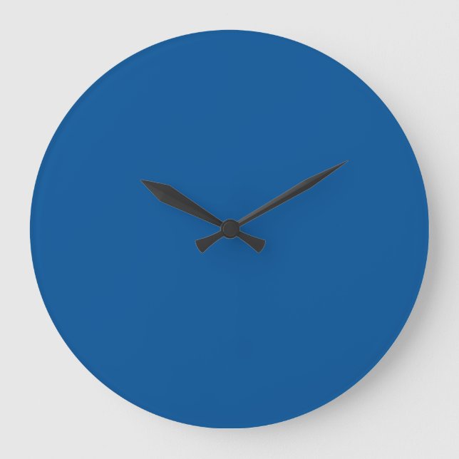 Medium Electric Blue Solid Colour Large Clock (Front)