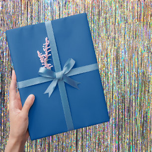 Medium Electric Blue Solid Colour Wrapping Paper