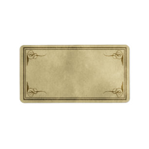 Medium Fancy Corners Apothercary Label