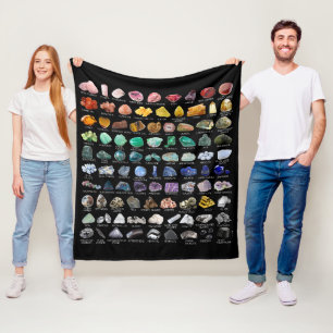 Medium Fleece Blanket Rainbow Crystals Collection 