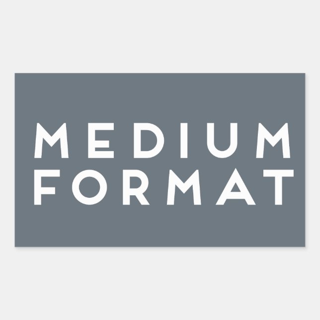Medium Format Sticker - White on Grey (Front)