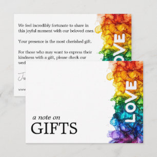 🌈 Medium Gift Note LGBTQ Painted With Love Enclosure Card