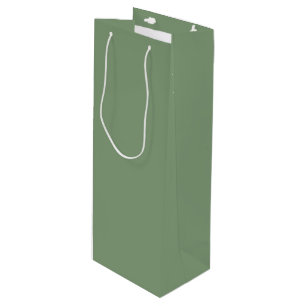 Medium Green Solid Colour Breakfast Room Green 81 Wine Gift Bag
