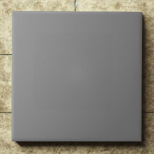 Medium Grey #808080 Classic Modern Neural Ceramic Tile