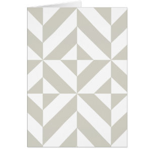 Medium Grey Geometric Deco Cube Pattern
