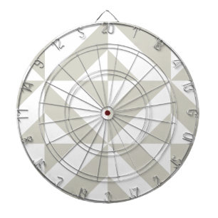 Medium Grey Geometric Deco Cube Pattern Dartboard