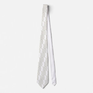 Medium Grey Geometric Deco Cube Pattern Tie