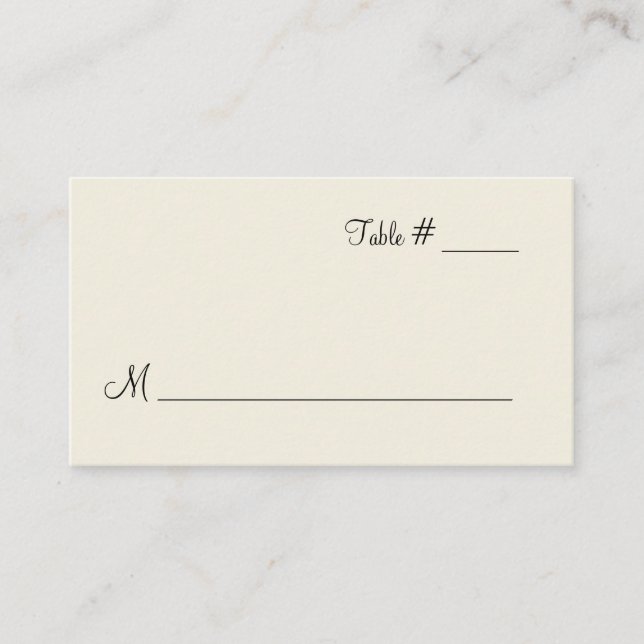 Medium Ivory Escort Place Card (Front)