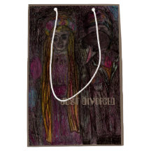 Medium, Matte  Medium Gift Bag "JUST DIVORCED"