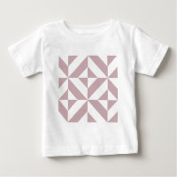 Medium Mauve Geometric Deco Cube Pattern