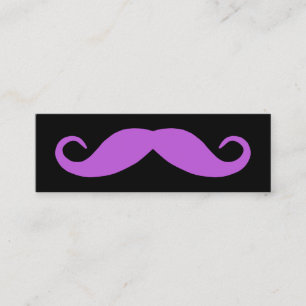Medium Orchid Moustache Mini Business Card