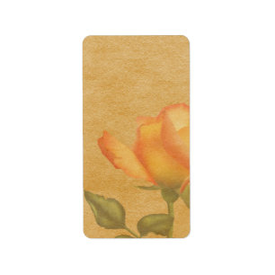 Medium Peach Rose Apothecary Label