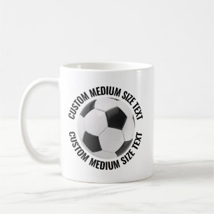 Medium Personalised Text Tennis Ball 11oz. Custom Coffee Mug