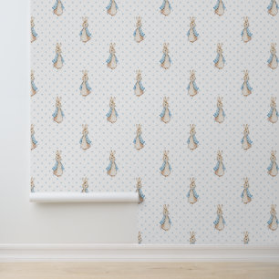 Medium Peter the Rabbit Beatrix Potter Polka Dot  Wallpaper